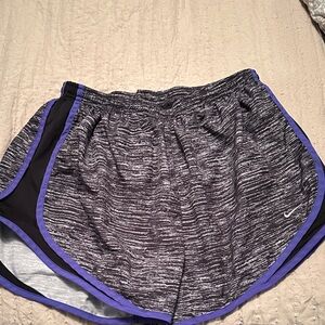 Nike Women's Black and Purple Athletic Shorts